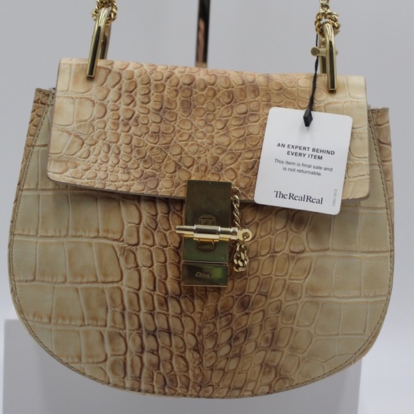 CHLOÉ Drew embossed crossbody bag - Picture 3 of 17